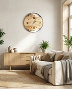 Handcrafted Live Edge Maple Wall Clock HARMONY 19"