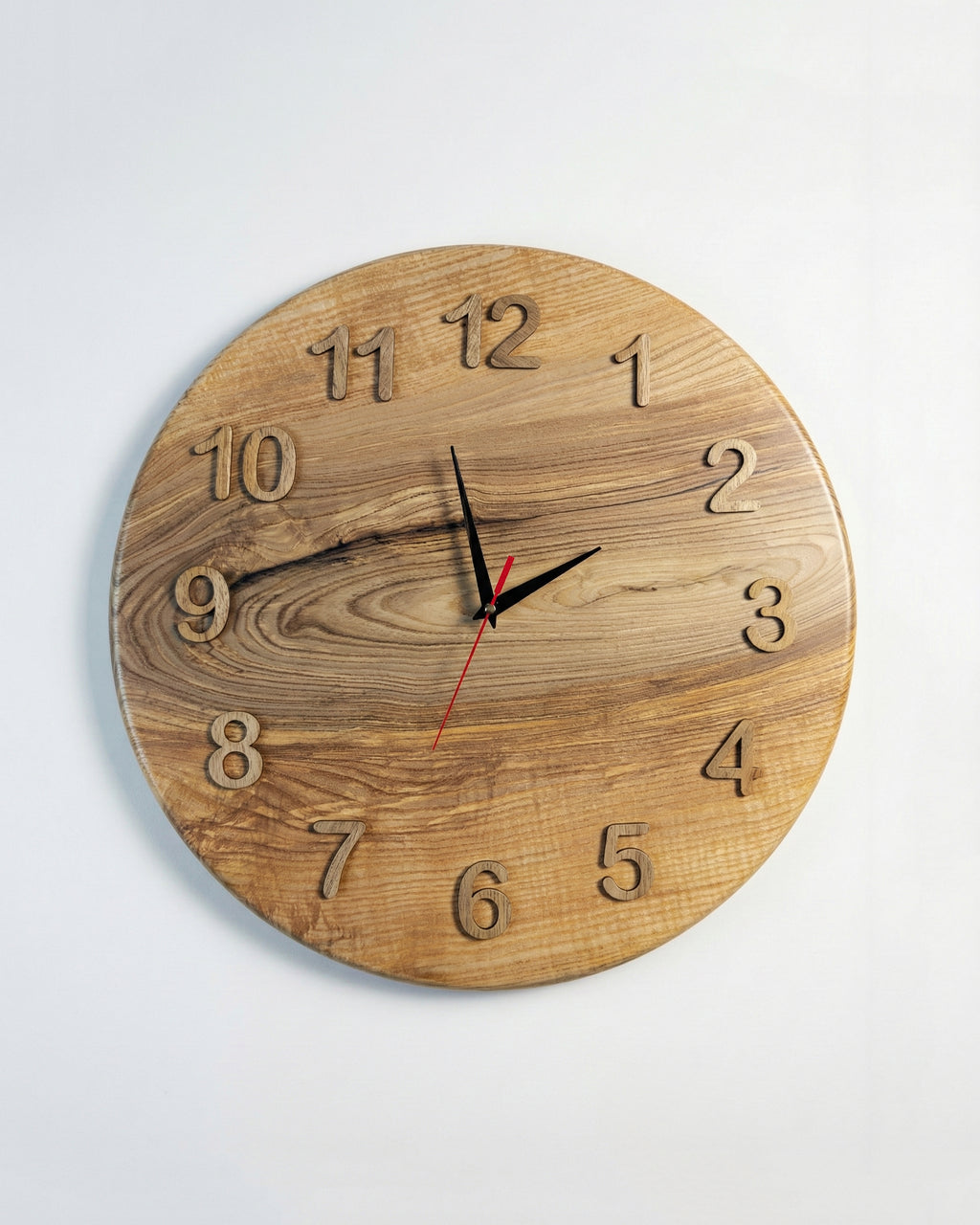 Handcrafted Wooden Wall Clock JUPITER 17 1/2"