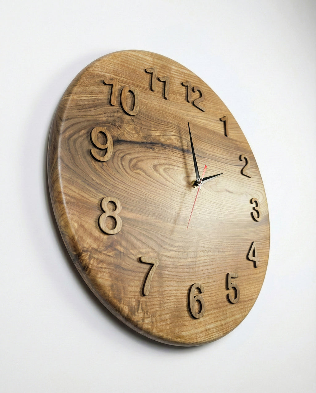 Handcrafted Wooden Wall Clock JUPITER 17 1/2"