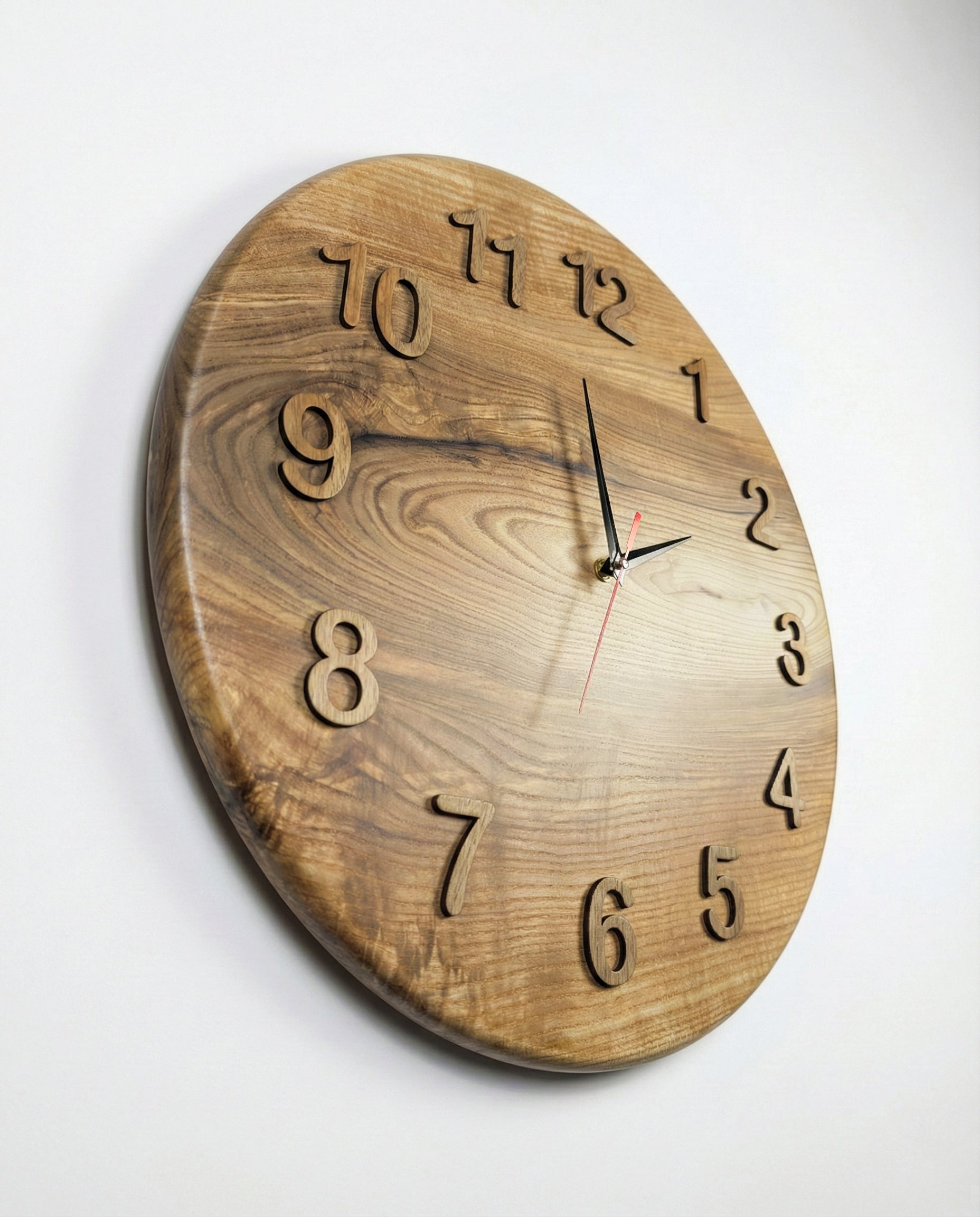 Handcrafted Wooden Wall Clock JUPITER 17 1/2"