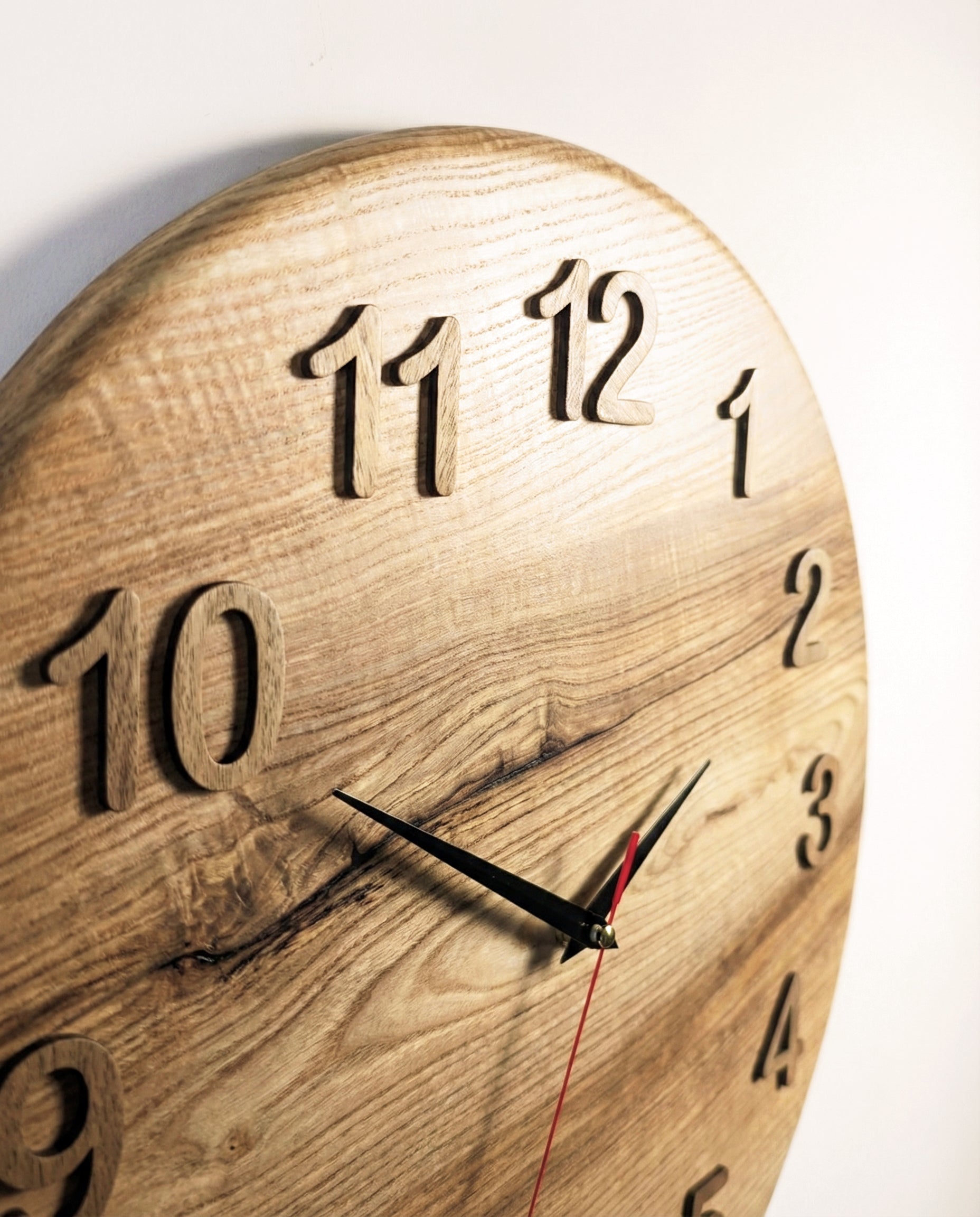 Handcrafted Wooden Wall Clock JUPITER 17 1/2"