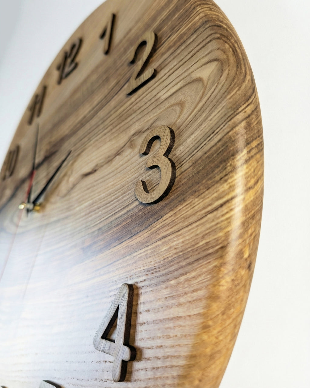 Handcrafted Wooden Wall Clock JUPITER 17 1/2"