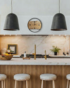 Handcrafted Live Edge European Oak Wall Clock RELICTUM GOLD 19"