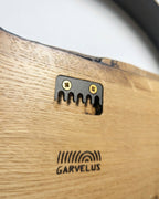 Handcrafted Live Edge European Oak Wall Clock RELICTUM GOLD 19"