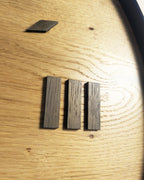 Handcrafted Live Edge European Oak Wall Clock RELICTUM BLACK 17 1/2"