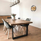 Handcrafted Live Edge European Oak Wall Clock RELICTUM BLACK 17 1/2"