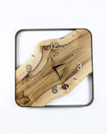 Handcrafted Live Edge European Walnut Wall Clock ARTDECO 18 1/2"