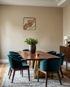 Handcrafted Live Edge European Walnut Wall Clock ARTDECO 18 1/2"