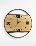 Handcrafted Live Edge European Oak Wall Clock RELICTUM SOFT 16"